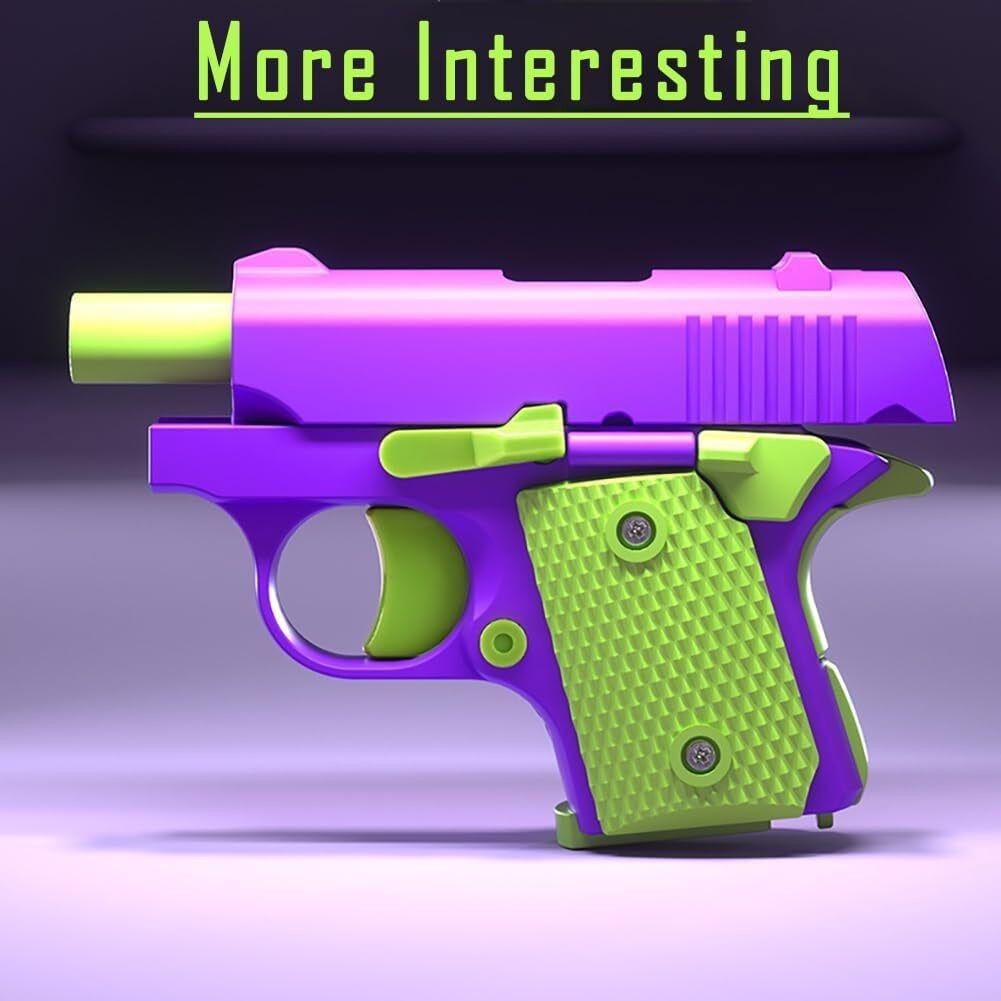 Fidget Gun Toy Sensory Toys 3D Printed Anti-anxiety Gravity Guns For Kids Adult