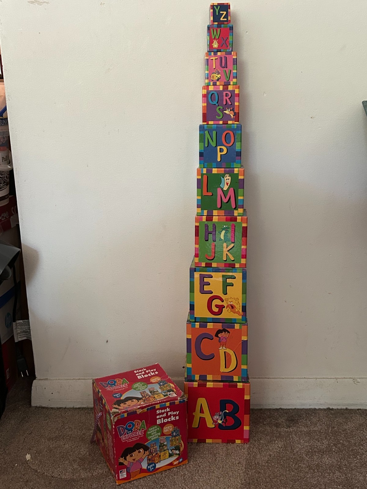 Dora the Explorer Stack and Play Blocks Learn Numbers, Counting Skills, ABC’s
