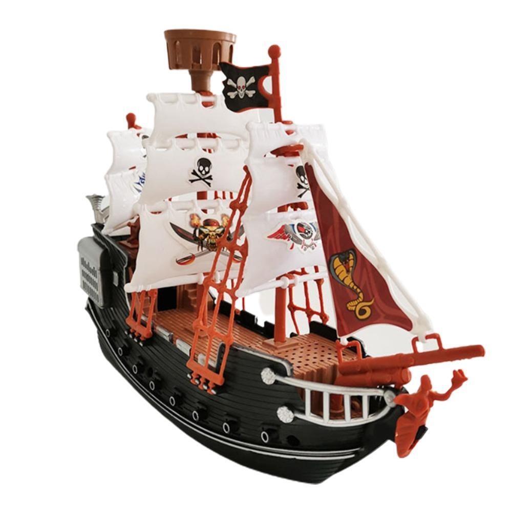 Childrens Kids Pirate Ship Pretend Toy Ornaments Durable Pirate Ship Model Kids