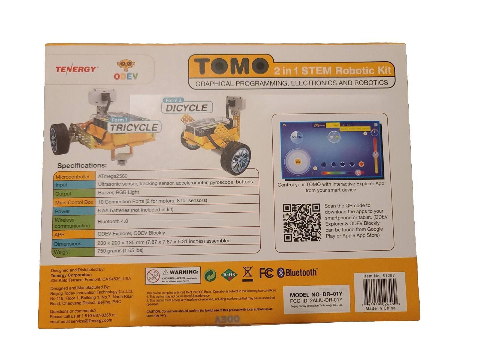 NEW Tenergy Educational Robotic Kit for Kids Age 8+ Tomo STEM Robot 2-in-1 DIY