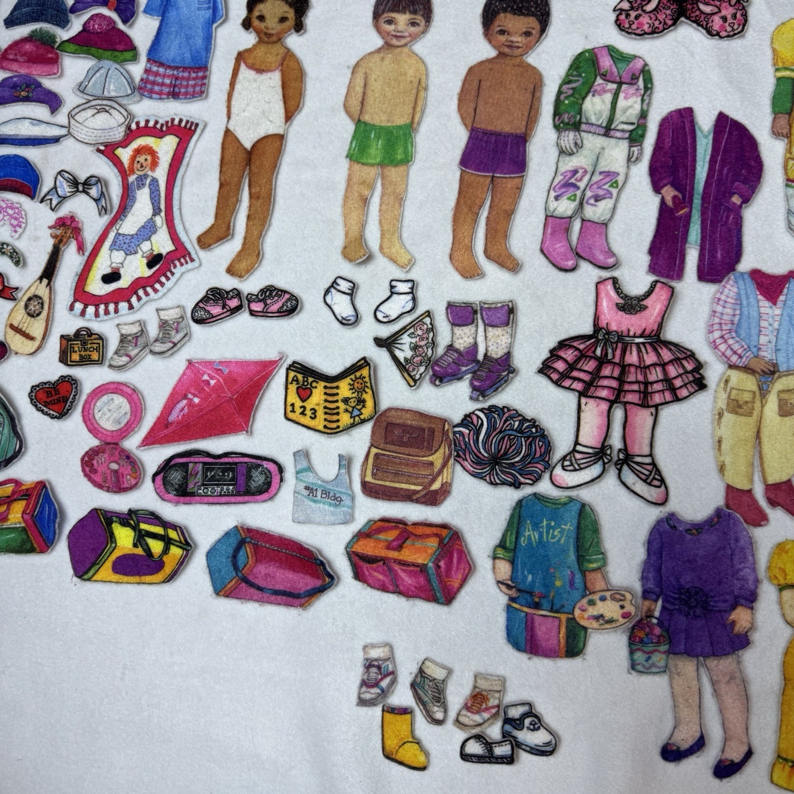 Vintage Felt Dress Up Felt Characters Flannel Graph Flannelgraph Dolls 80s