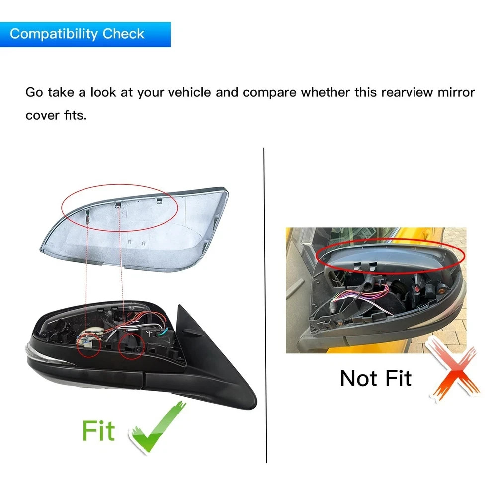 Passenger Right Side Mirror Cover Cap Compatible with Toyota Rav4 2013-2018 X…