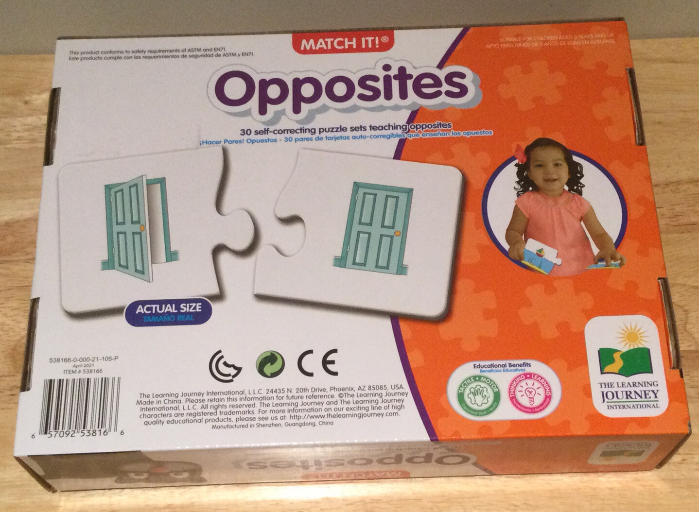 Match It Learning Opposites Self Correcting Puzzle Set The Learning Journey