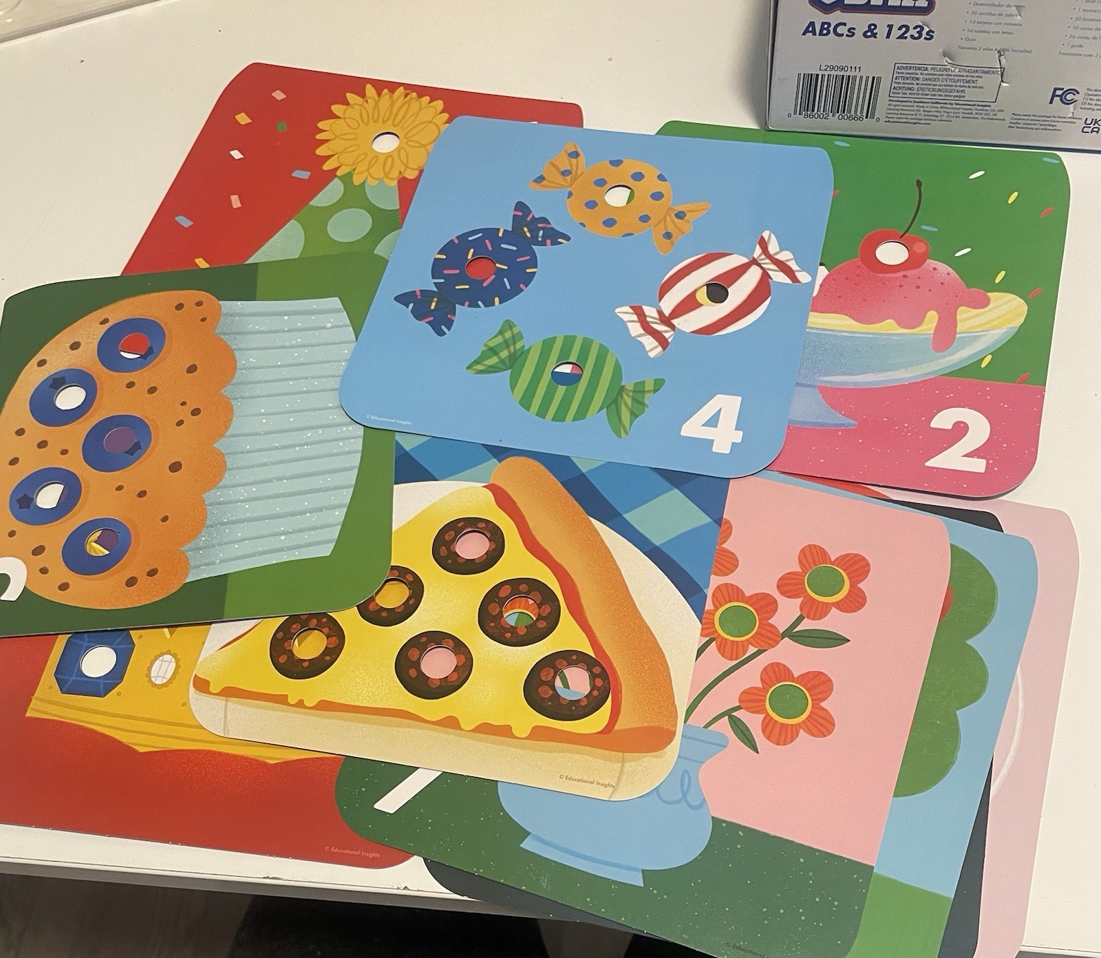 Educational Insights Design & Drill 123 1 2 3 Toys REPLACEMENT Number cards