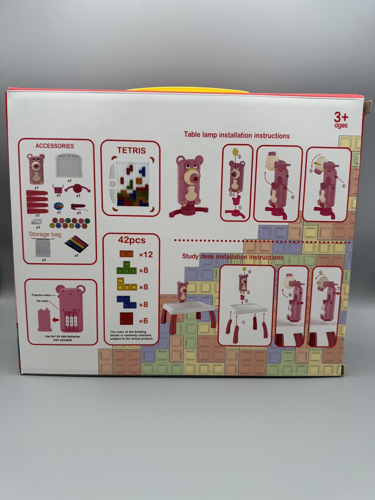 Drawing Projector Table Children Kids Painting Board Educational Toys Gift Red