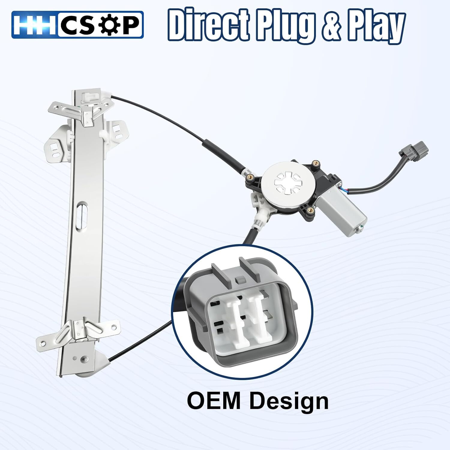 Front Right Passenger Side Power Window Regulator with Motor Compatible with
