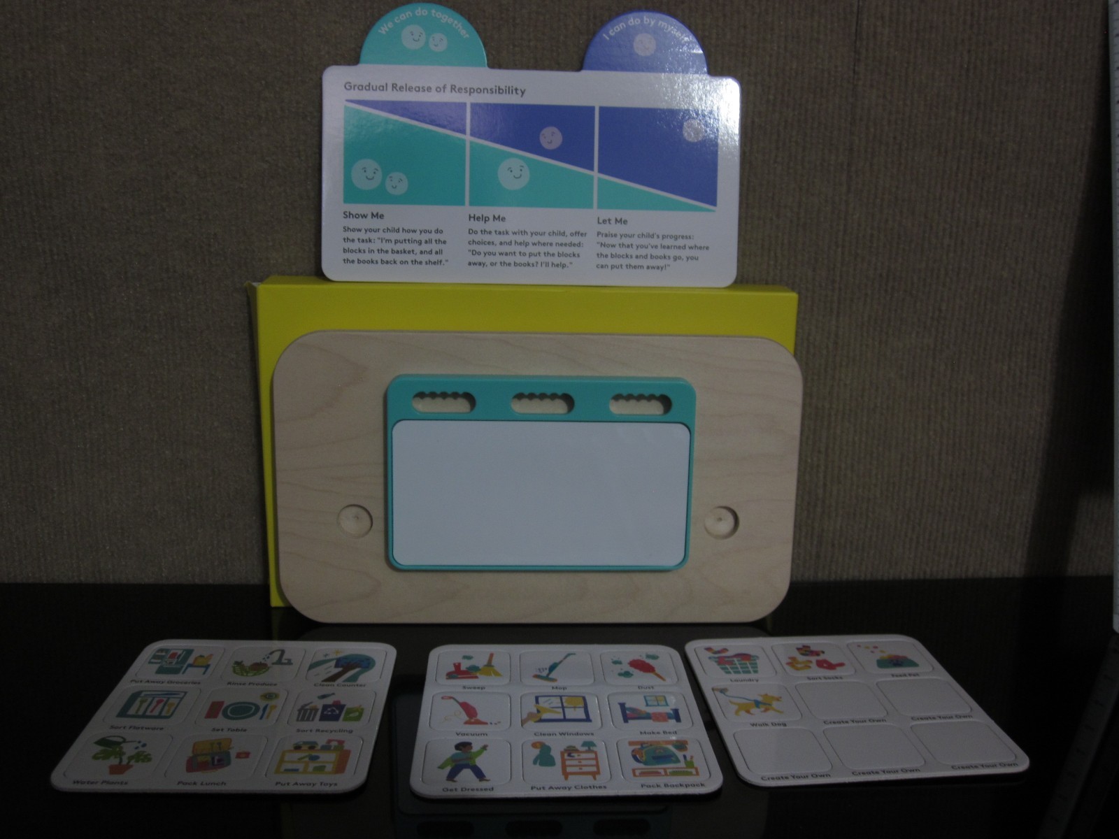 Lovevery Daily Helper Magnetic Chore Wooden Board Chart From Connector Kit (b)