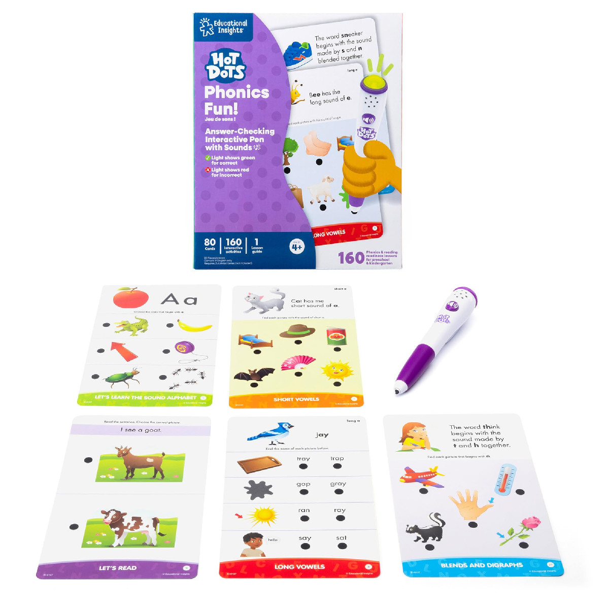 Educational Insights Hot Dots Phonics Fun Set – Preschool And Kindergarten