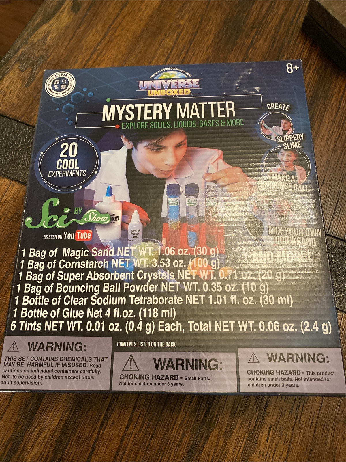 Universe Unboxed Mystery Matter (20 Cool Experiments) / NEW In Box As Seen On TV