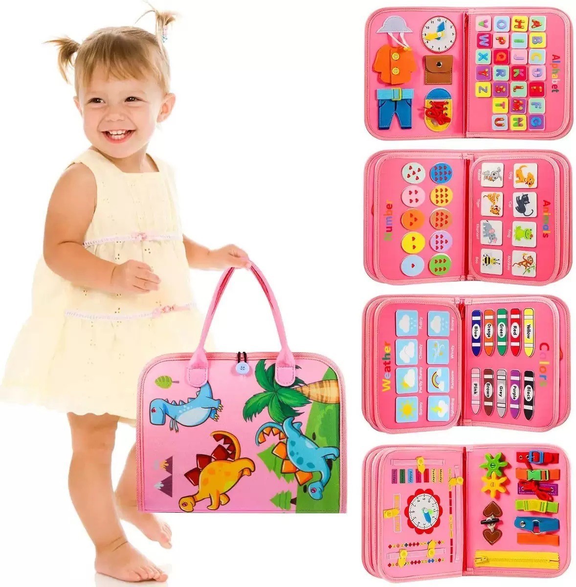 Felt Learn infant Practice Board Early Education Toys Brain-boosting Enlightenme