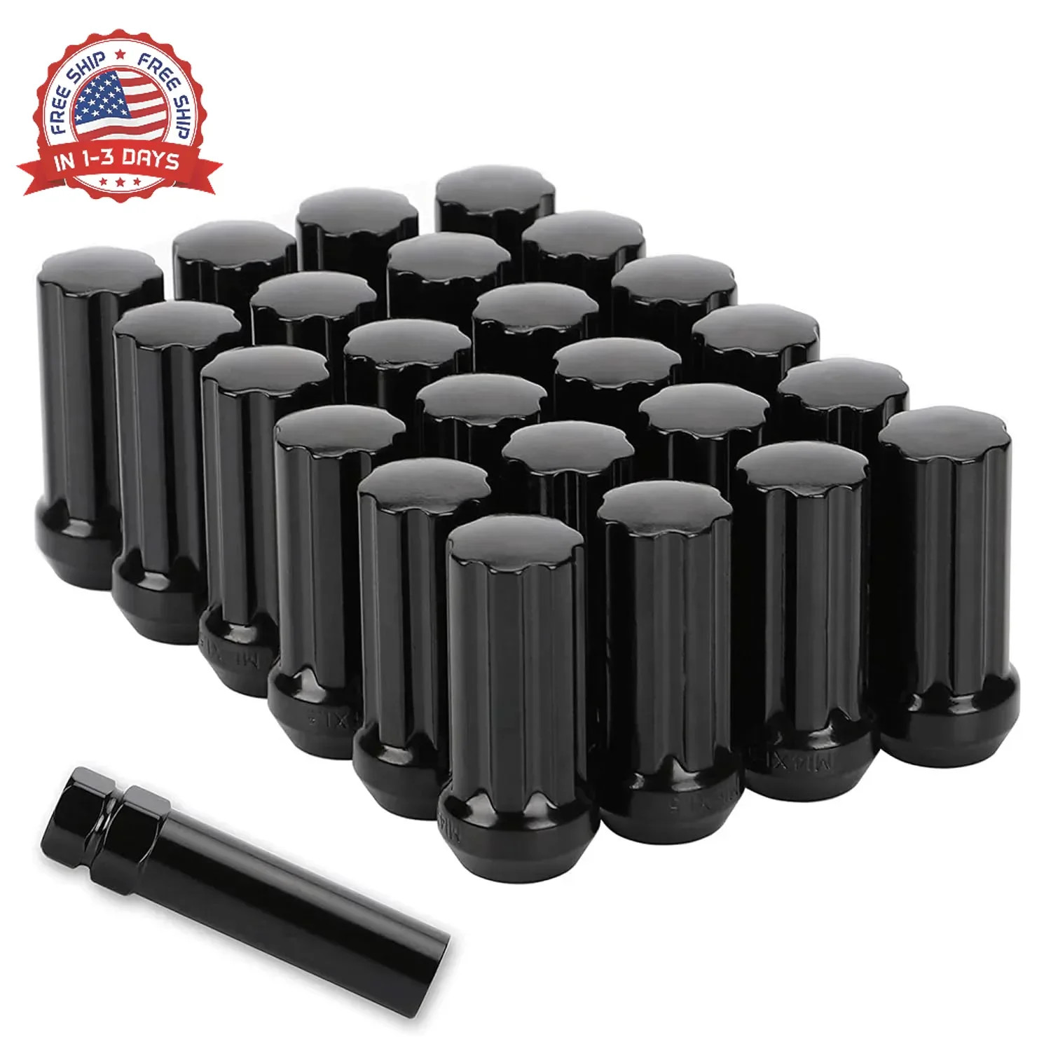 Richeer M14x1.5 Lug Nuts for Silverado Suburban Sierra 1500 Escalade Tahoe Trave