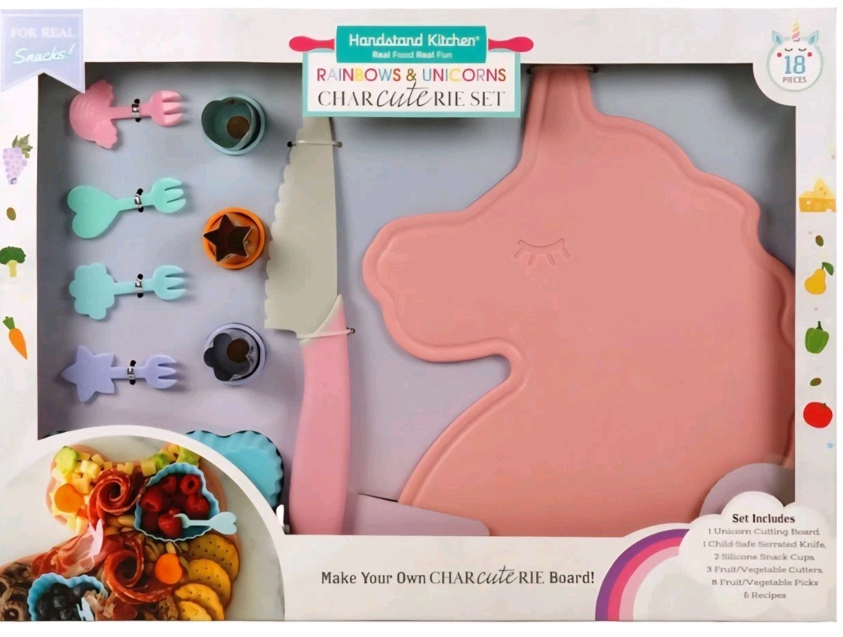 💖 New Kitchen Pink Unicorn Charcuterie Board Cook Creative cutters Picks Recipe
