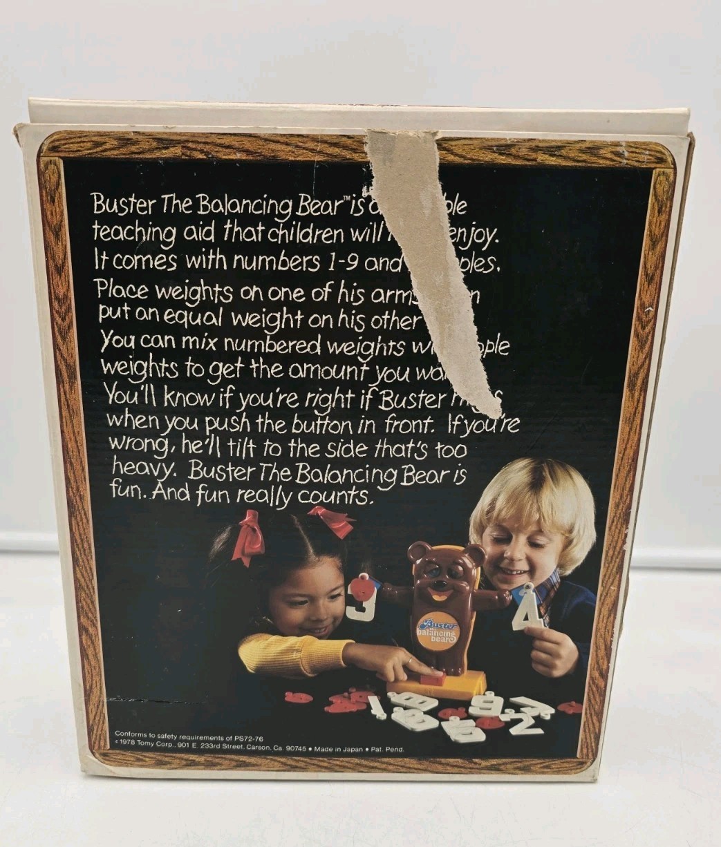HTF Rare Vintage TOMY 1020 Buster the Balancing Bear Balance Scale 1978