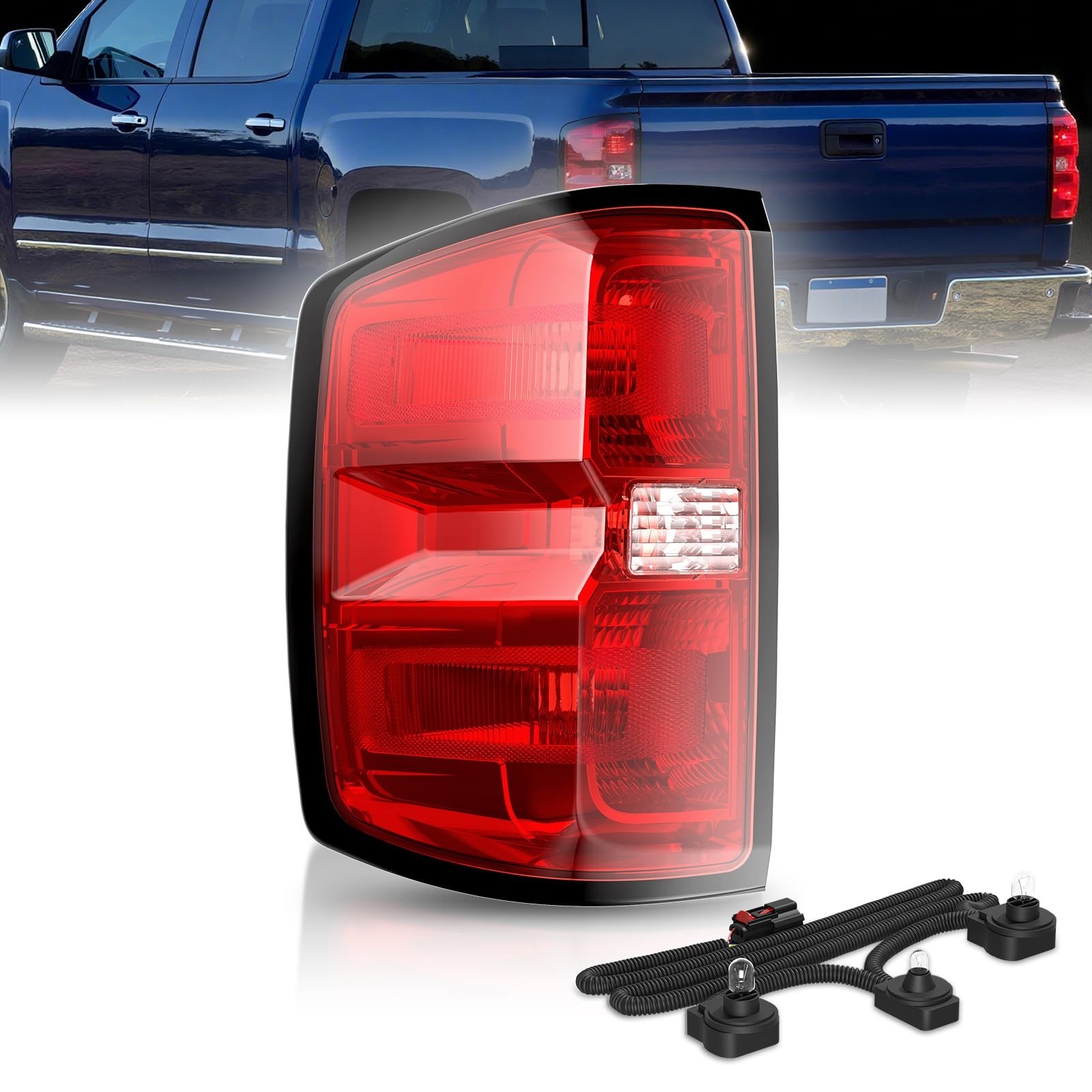Tail Light Assembly Compatible with 2016-2019 Chevy Silverado 1500 2500 HD GM…