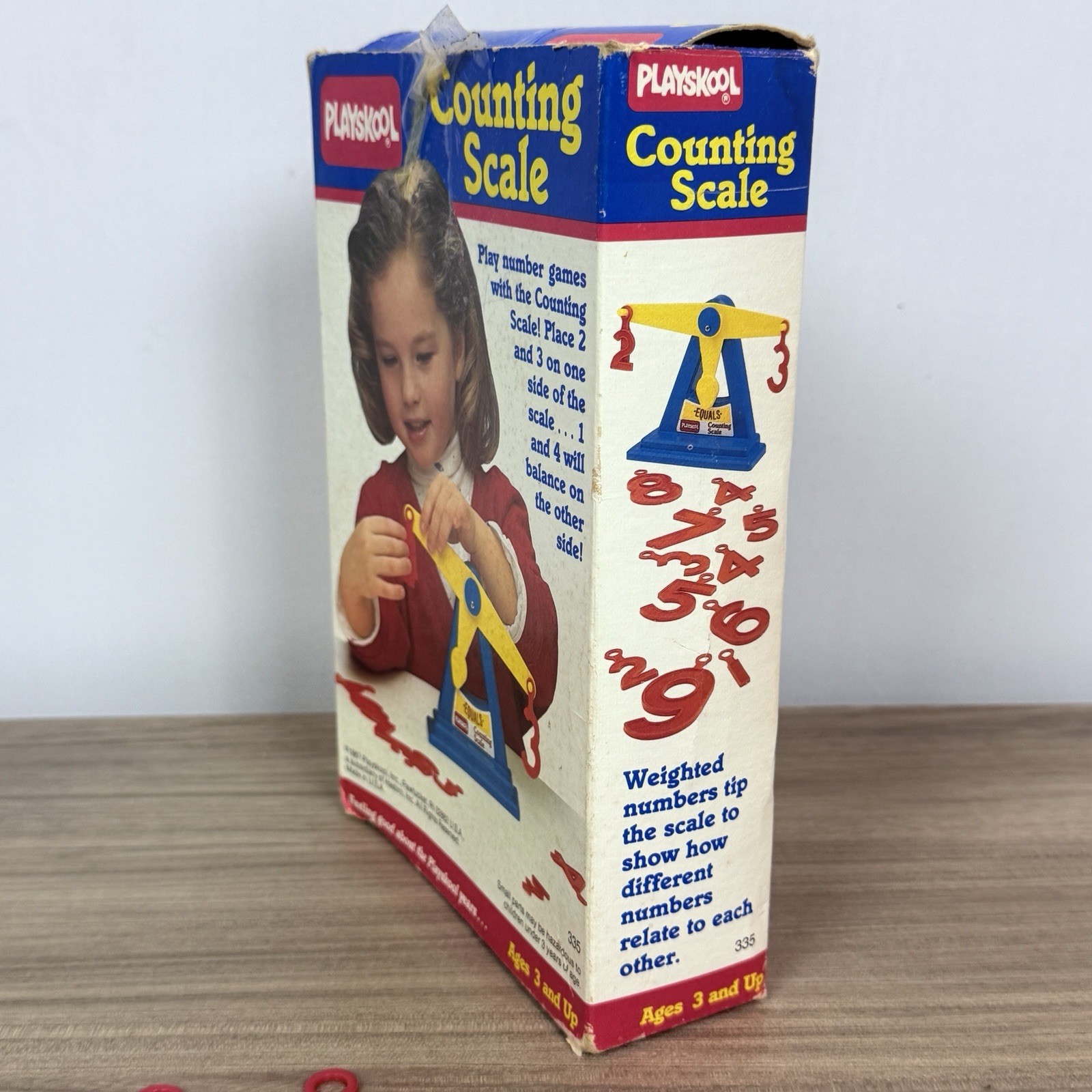 VTG 1987 Playskool Counting Scale Adding & Subtracting Box & 13 Numbers VIDEO!