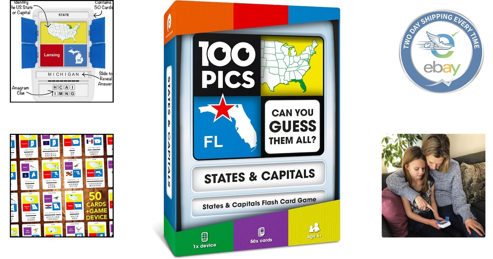 Pocket-Sized US States & Capitals Flash Cards – Travel-Friendly Learning
