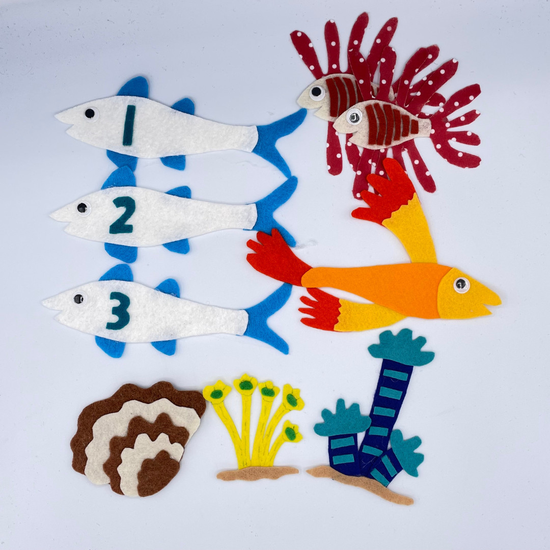Hooray for Fish Felt Pieces for Felt/Flannel Board Play