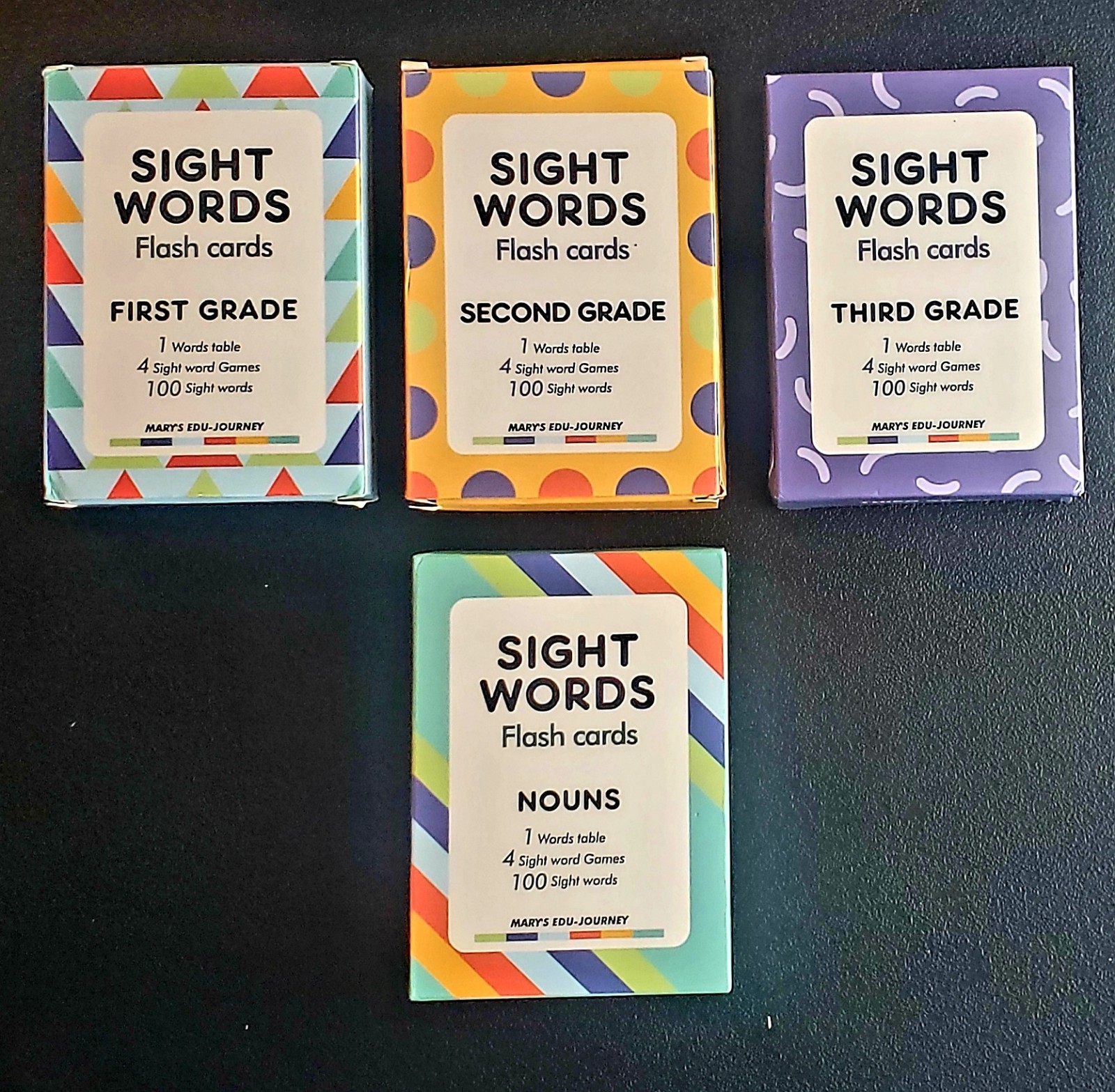 Mary’s EDU-Journey 300 Sight Words Flash Cards Set – Grades 1st, 2nd, and 3rd
