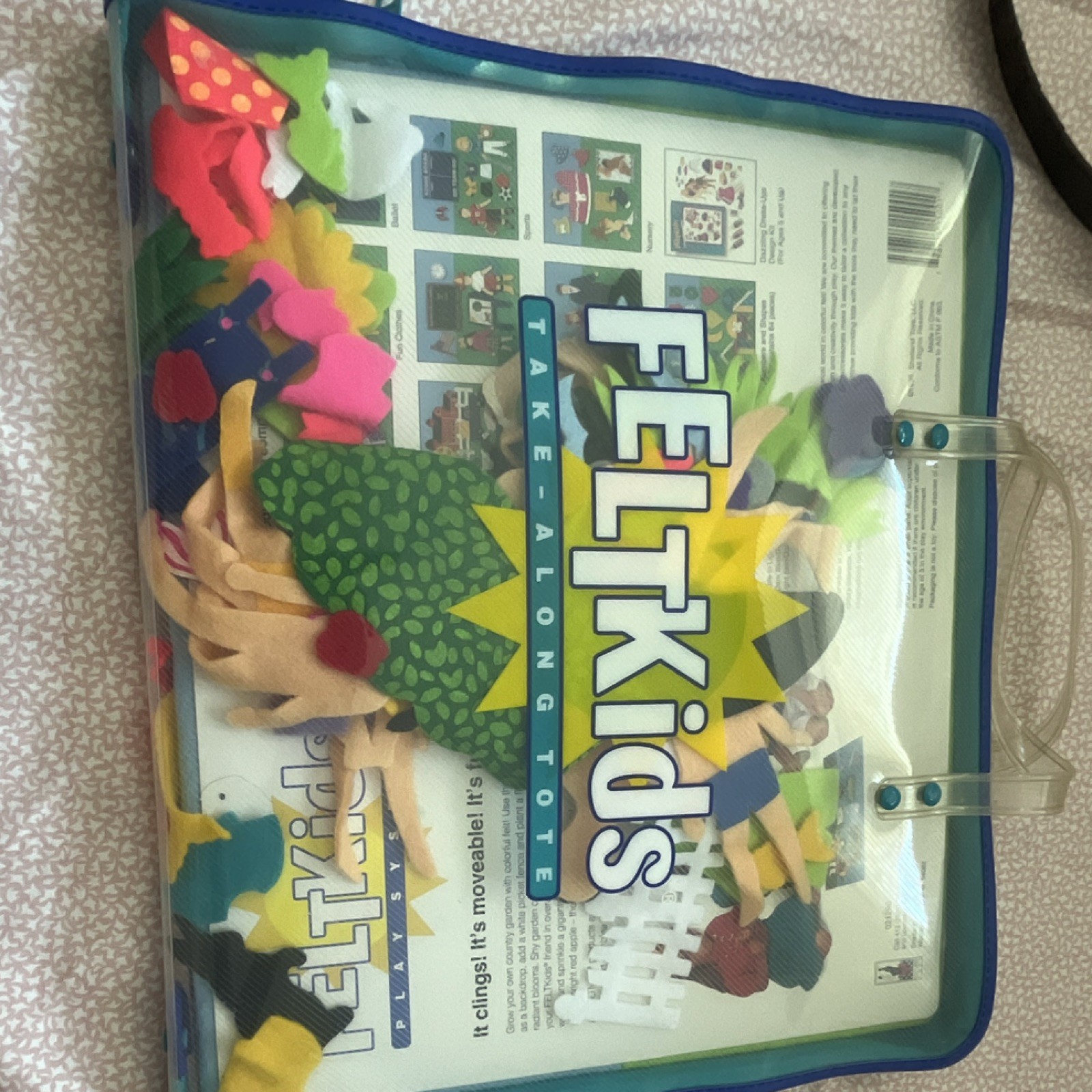 FELTKids Take-Along Tote Multicolor Felt Activity Set w/ Felt Pieces Tote