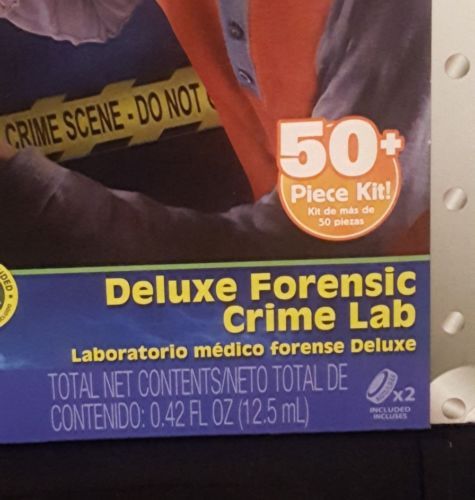 Edu Science Deluxe Forensic Crime Lab Kit 50+ Pieces w Microscope New Sealed