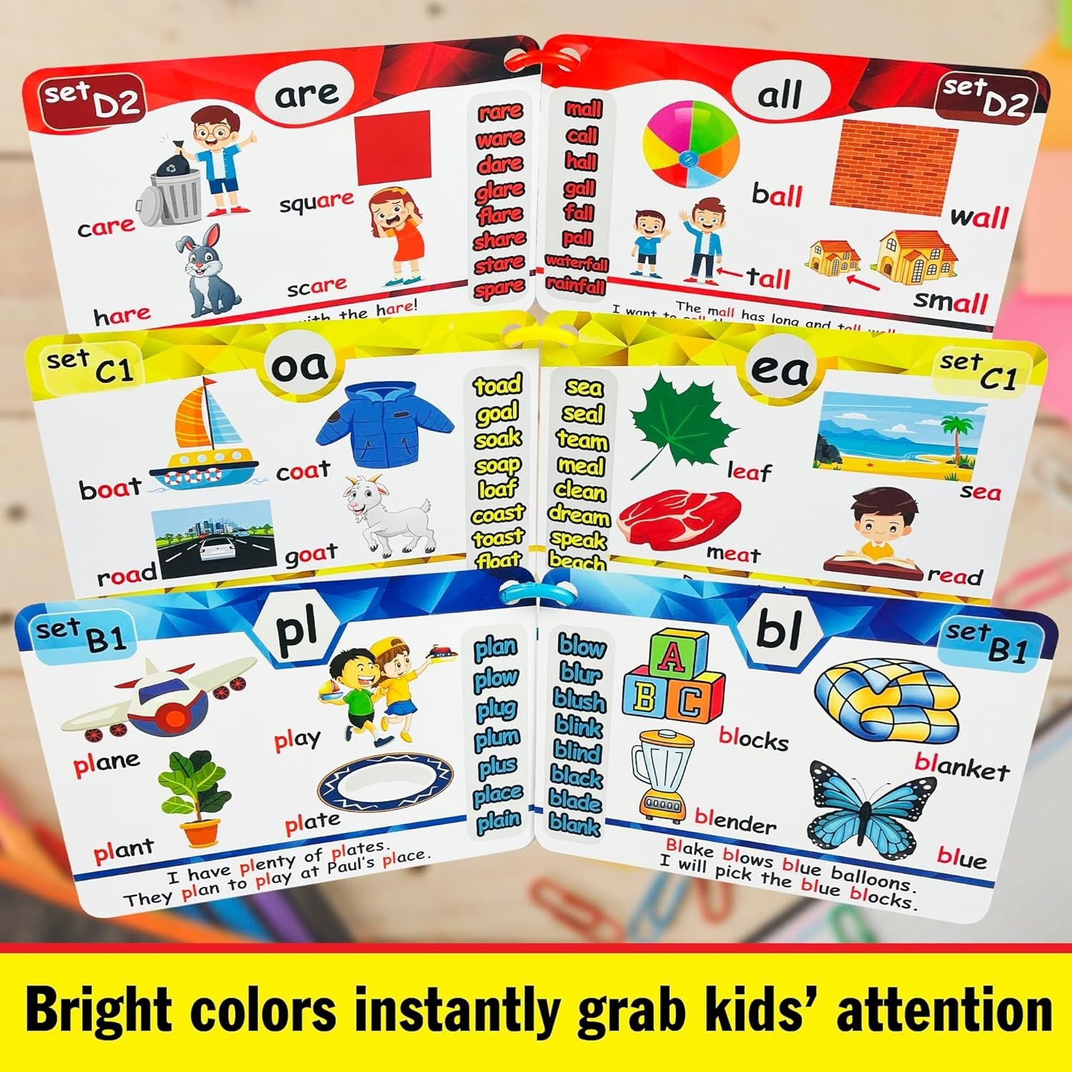 Learn to Read with 20 Phonic Stages – Educational Flash Cards for Ages 4-8