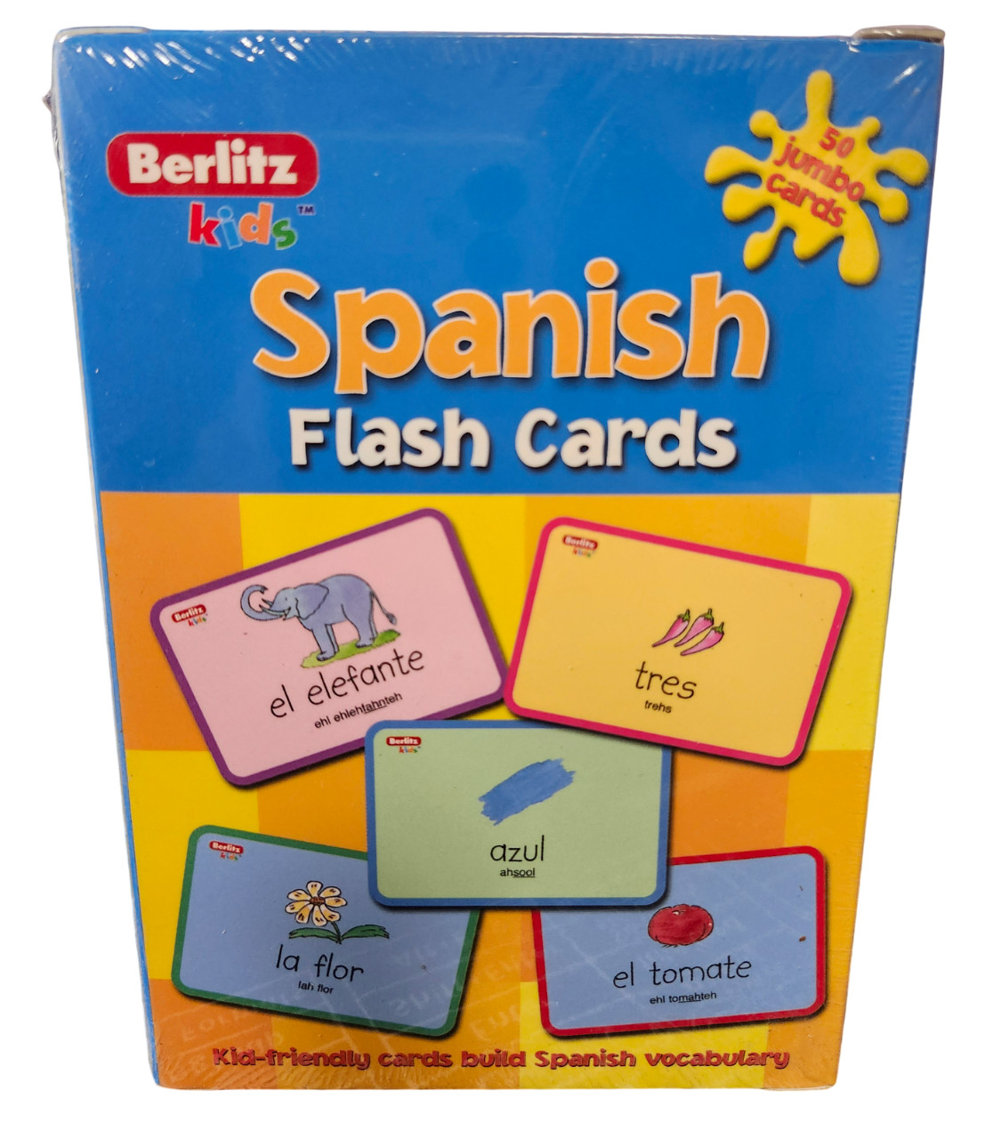 Berlitz Kids Spanish Flash Cards 50 Jumbo Cards Brand New