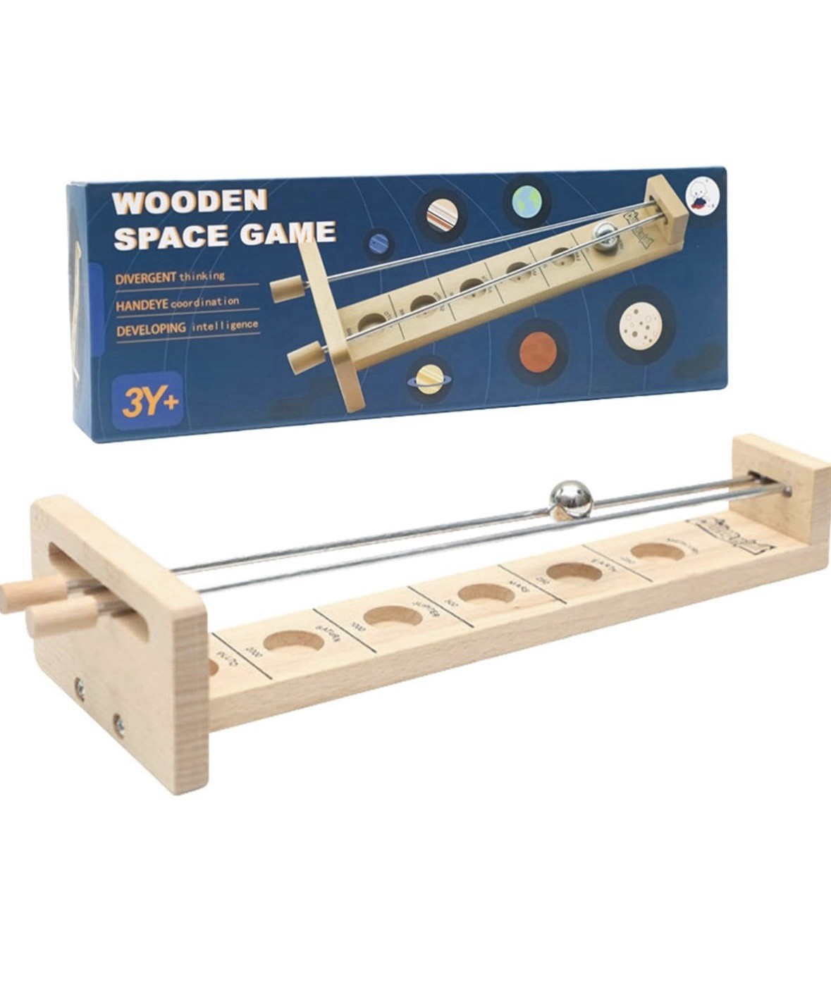 Catch The Moon Wooden Ball Rolling Balancing Game Educational Kids & Adults