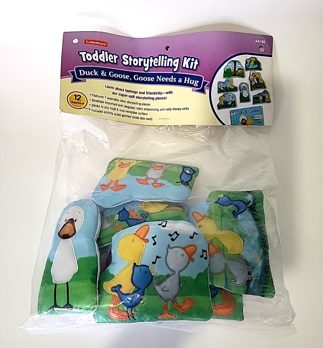 Lakeshore Toddler Storytelling Kit Duck & Goose Needs a Hug Plush Pieces Sealed