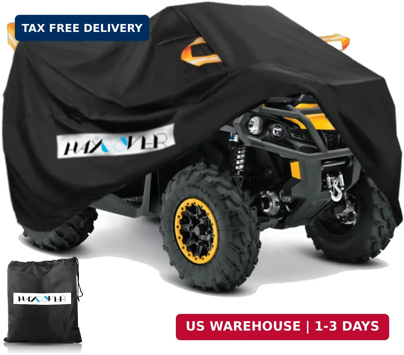 ATV Cover Waterproof Heavy Duty XXXL 102 Inches 300D Oxford Cloth Quad ATC 4 Whe