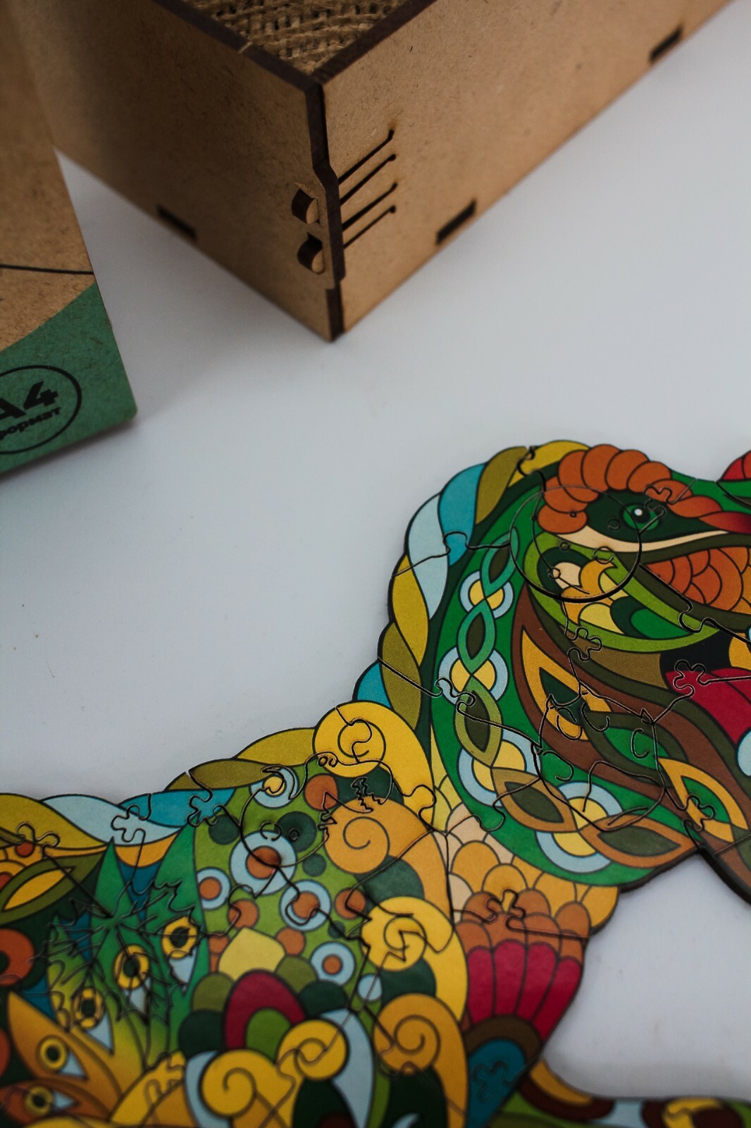Animal wooden puzzle Tyrannosaurus Rex- gift ecofriendly puzzle medium and large
