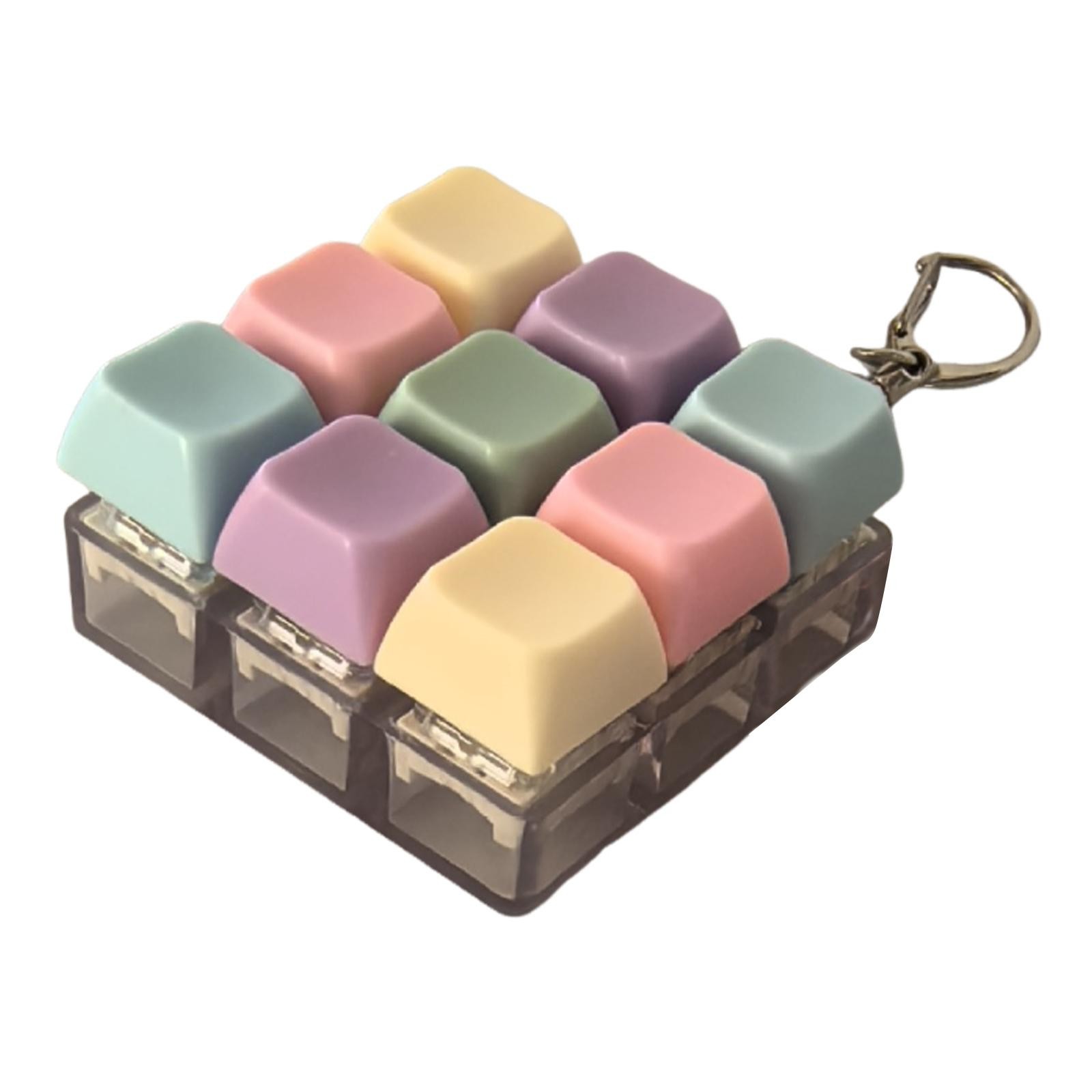 Keyboard Fidget Keychain Mechanical Key Keyboard Button Relaxing Toy