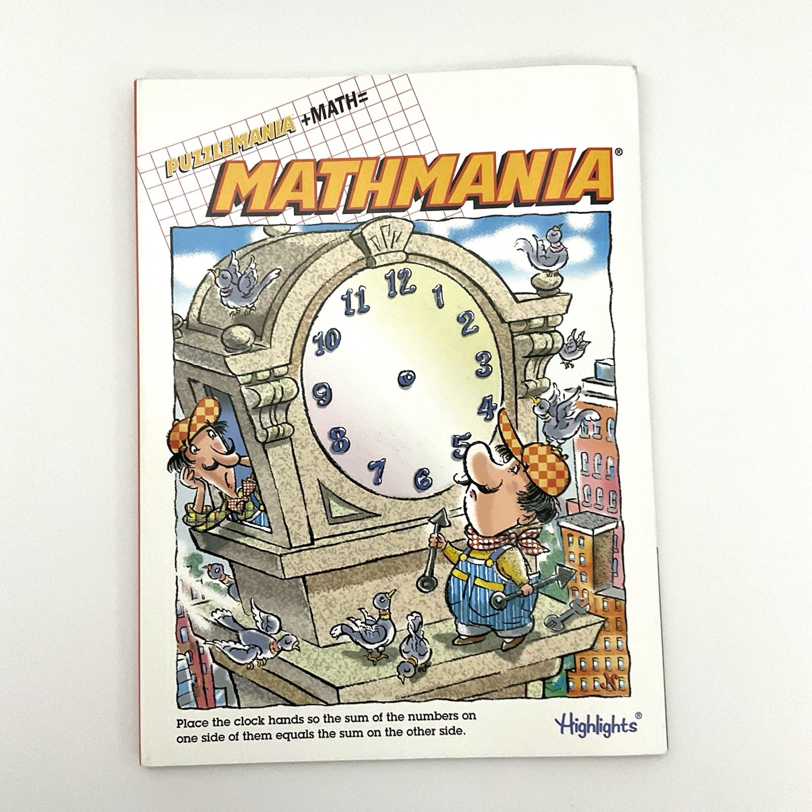 Vintage Highlights Puzzlemania (1) & Mathmania (3) LOT of 4 books 1990’s