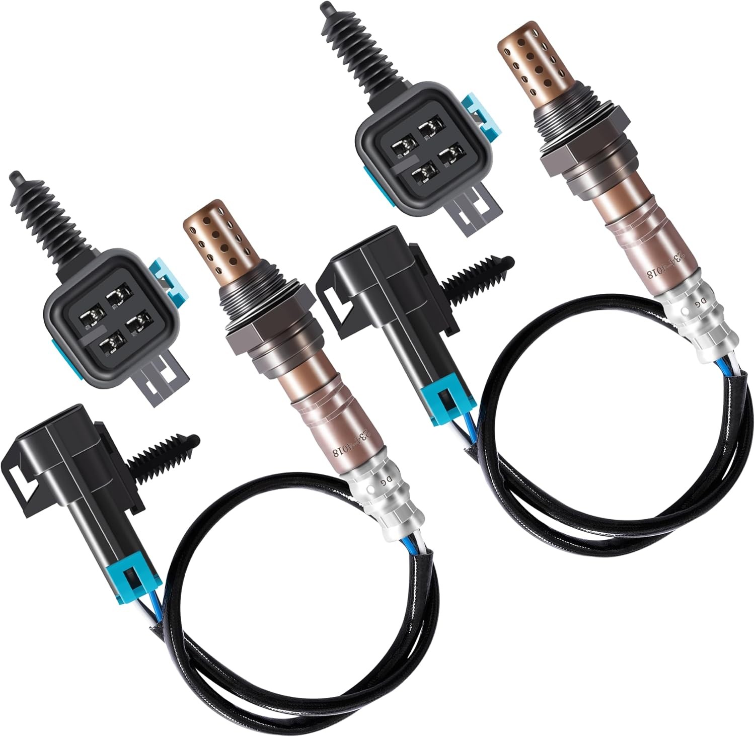 2Pcs Oxygen O2 Sensor 234-4018, Automotive Replacement 02 Sensors Downstream Com