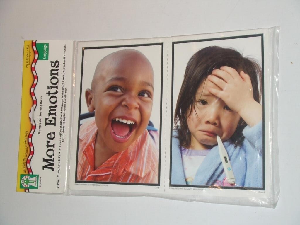 Carson Dellosa PHOTOGRAPHIC LEARNING CARDS More Emotions PreK-Gr.1 NEW KE-84503