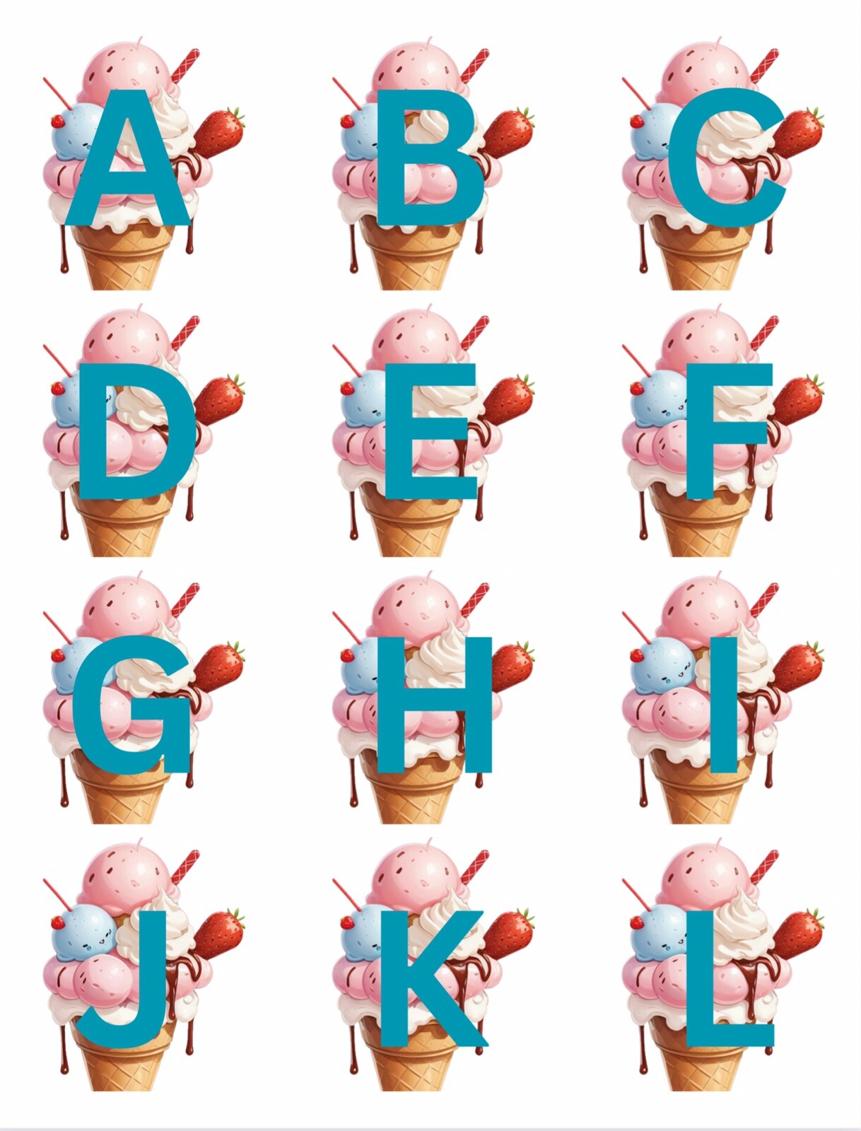 Unicorn letter Match Game – Uppercase & Lowercase Letter Sorting -DIY KIT