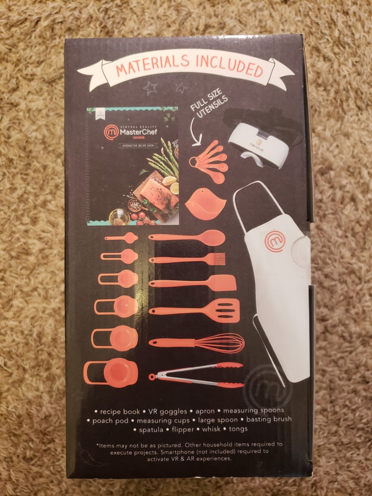 VR MasterChef Junior Recipe Book & Cooking Kit Virtual Reality Kids 21 Piece Set