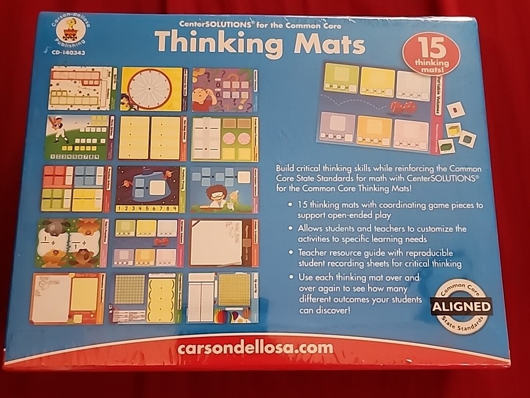 Center Solutions Common Core Thinking Mats Grade 5 Math Carson-Dellosa Education
