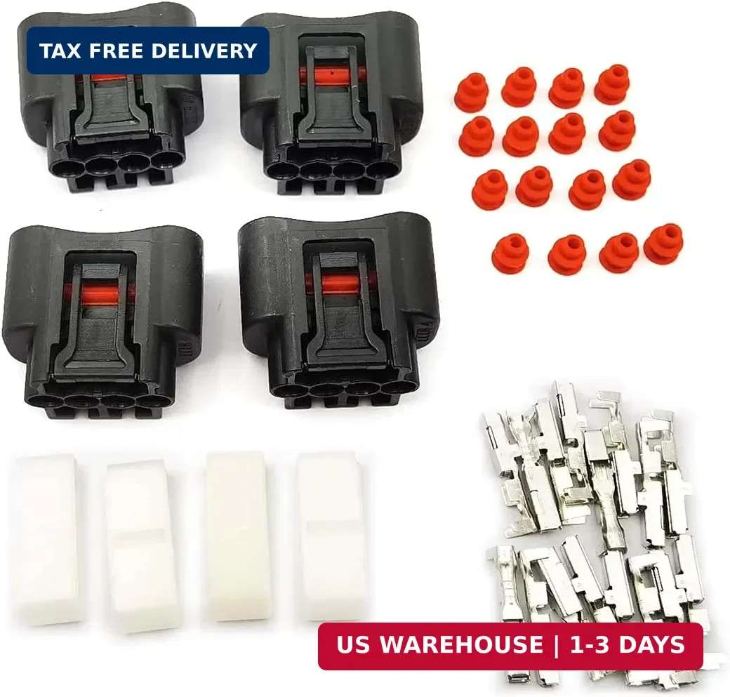 DEVMO 4pcs Ignition Coil Plug Connector Compatible with 2000-2010 Toyota Lexus C