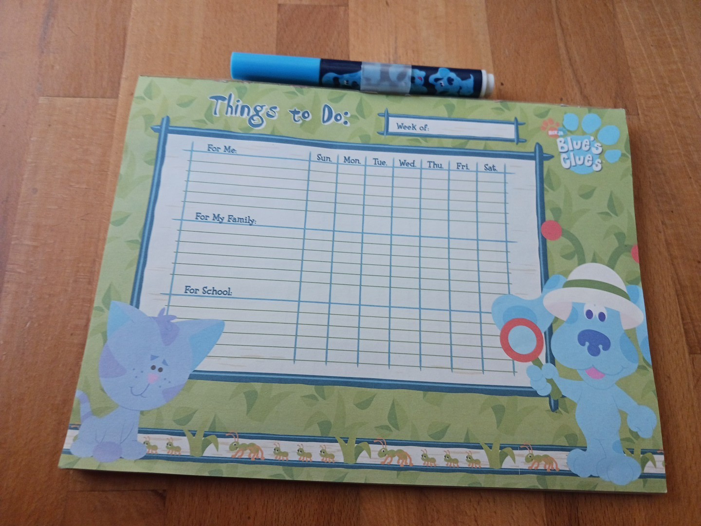 Blue Clues Chart Good Condition