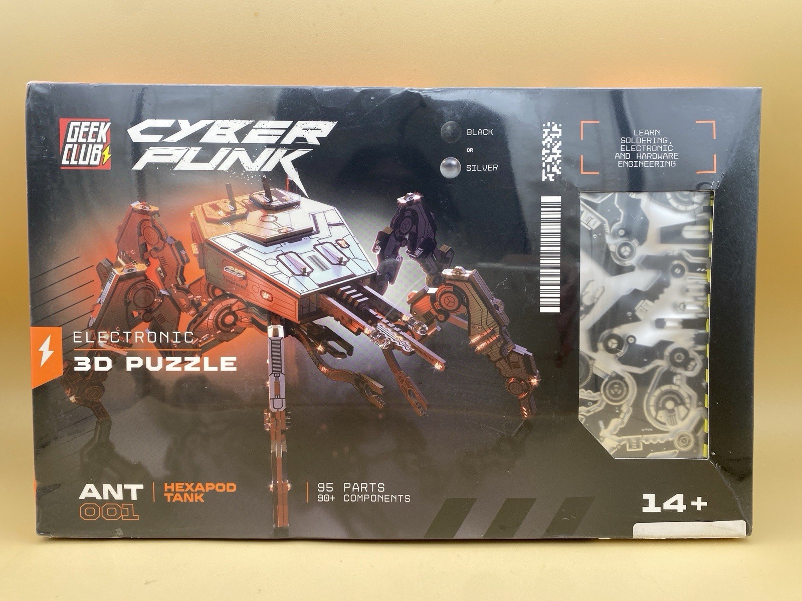 Geek Club Cyber Punk Ant 001 Hexapod Tank Electronic 3D Puzzle Black/Silver STEM