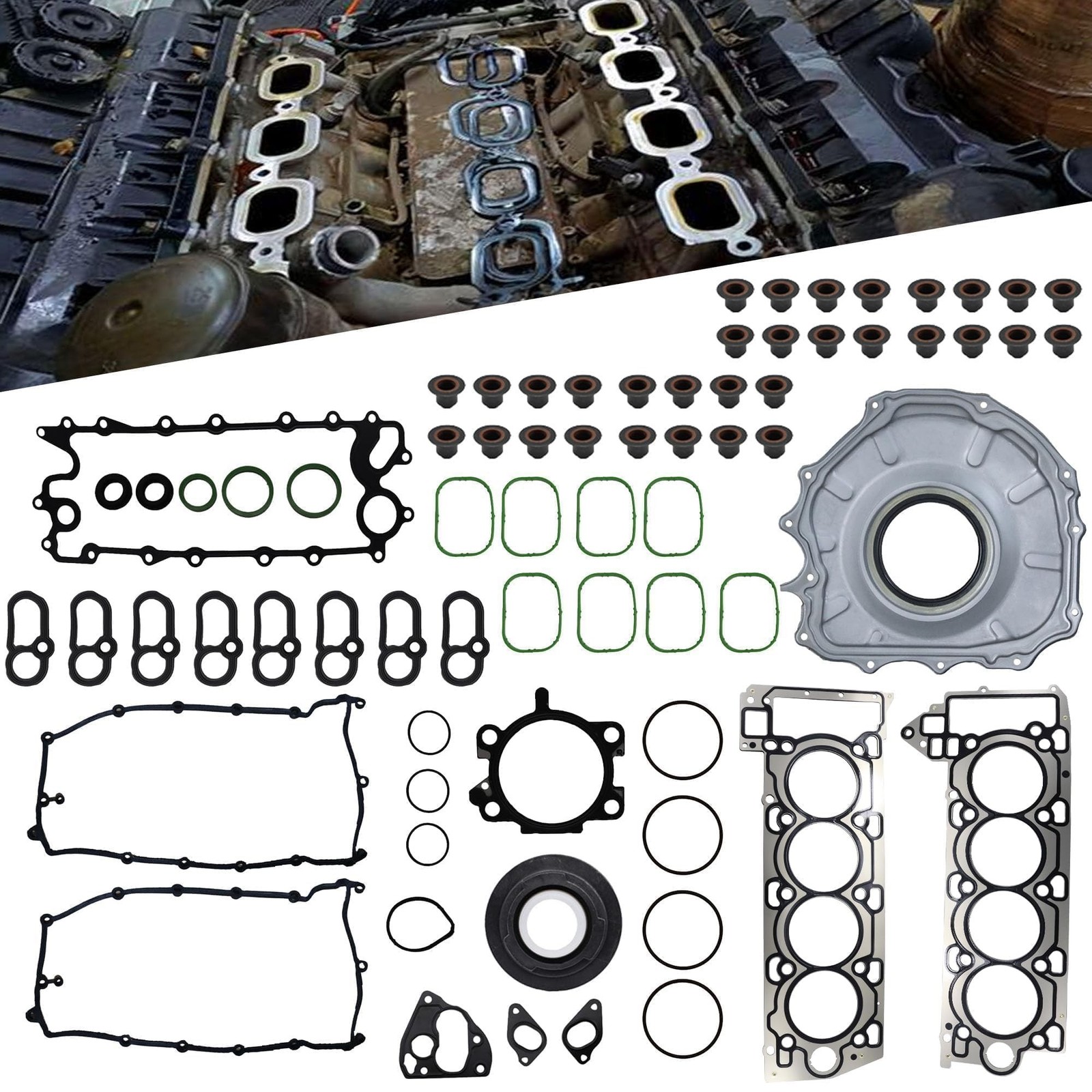 Engine Cylinder Head Gasket Set AJ133 Fits for Jaguar XJ XF/XFR/XFR-S 2010-20…