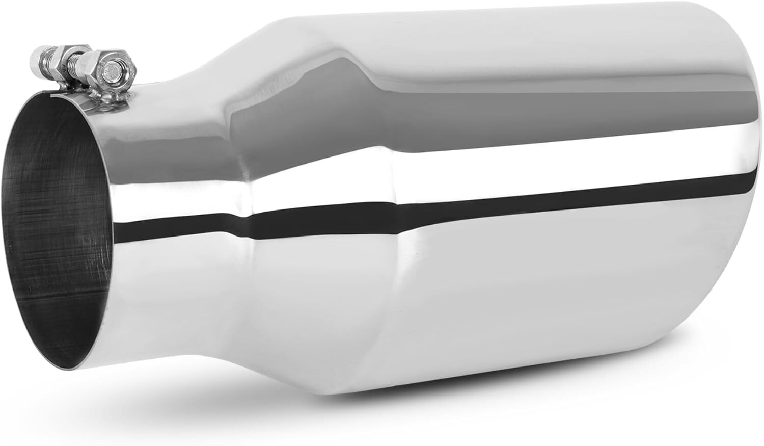 Stainless Steel 4 Inch Inlet Diesel Exhaust Tip Tailpipe, 6″ Outlet 12″ Long