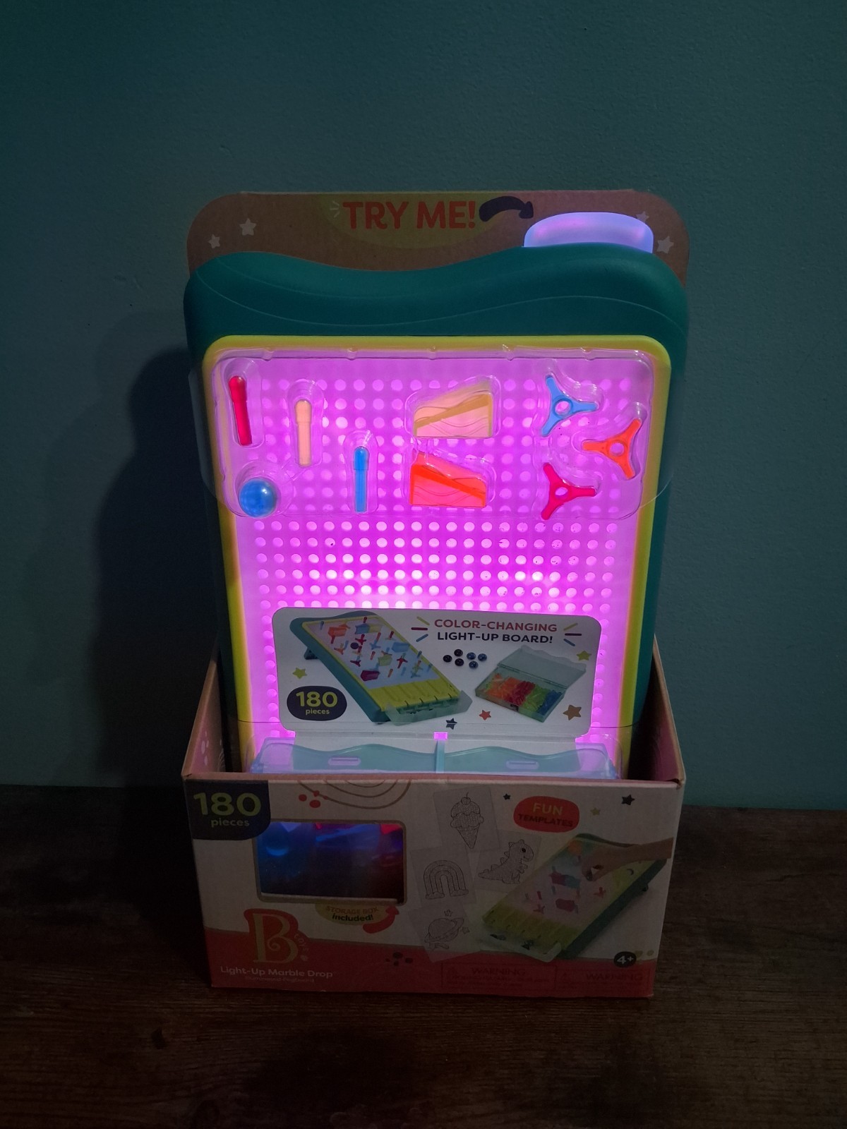 Btoys light up marble drop – illuminated pegboard 4 years up
