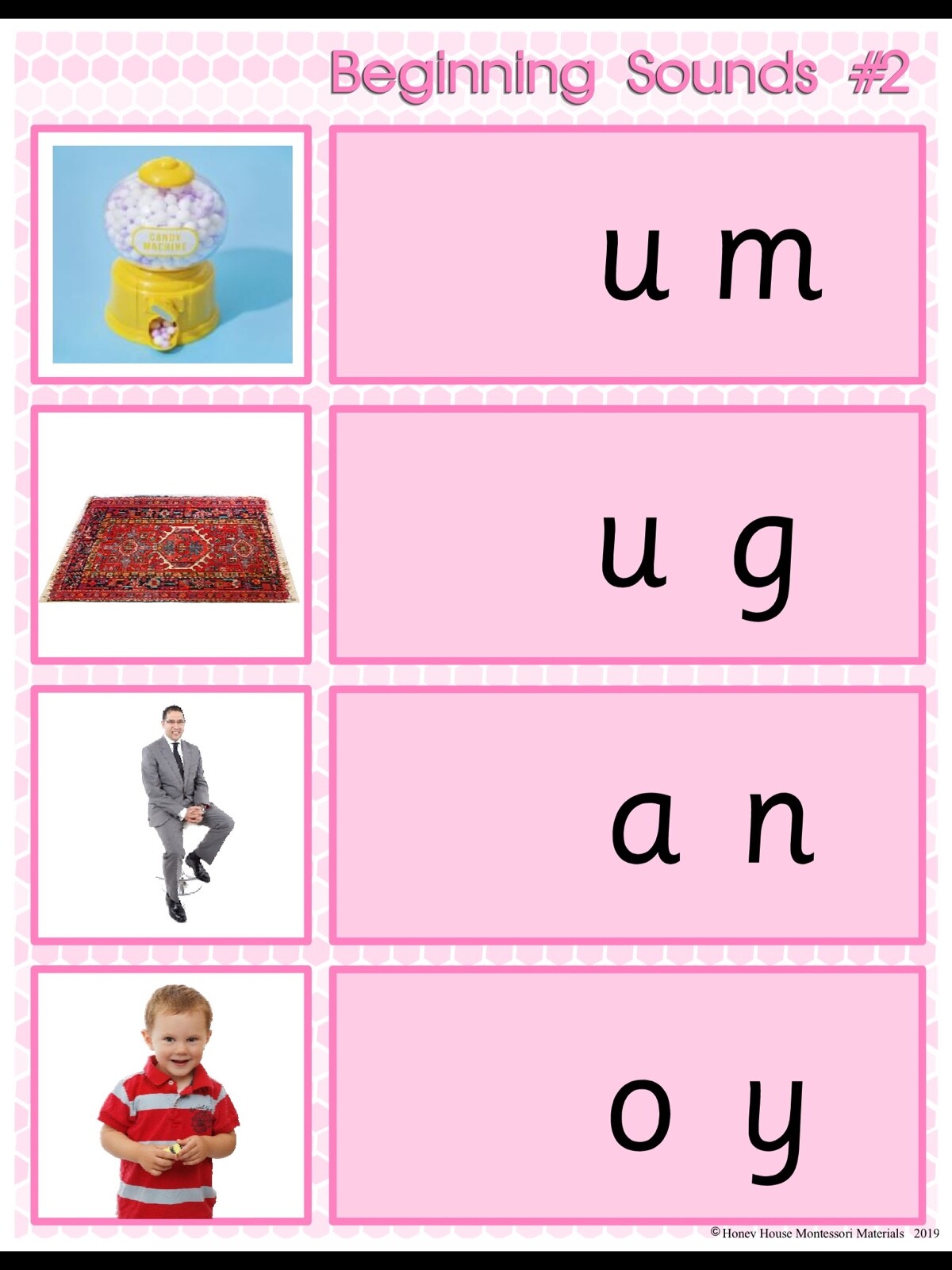 PINK SERIES | Montessori Activity – Beginning Sounds | Educational Materials