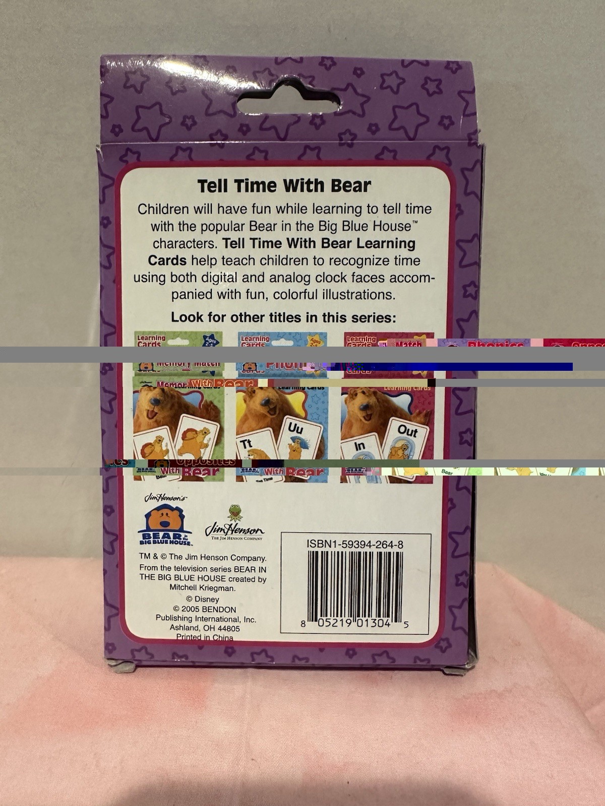 Bear in the Big Blue House RARE “Tell Time With Bear” Learning Cards Ages 2-5