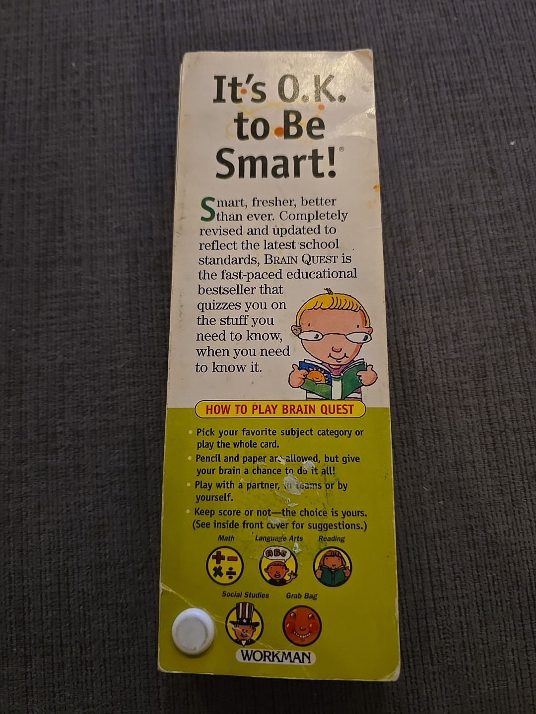 Brain Quest Flash Cards 1 Set (rev. 3rd edition) Grade 1 Ages 6-7 “Deck 2”