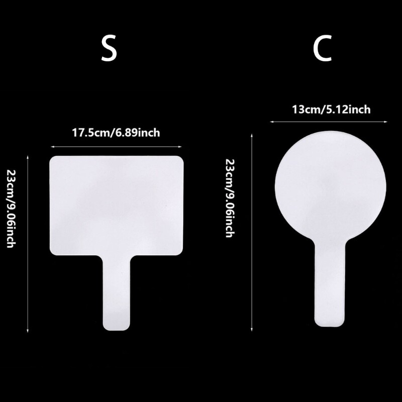10Pcs Double Sided Answer Paddle Small Handheld Whiteboard for Classroom Office