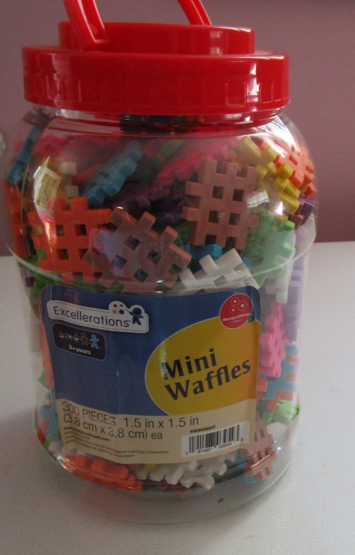 New Excellerations Mini Waffles 300 pieces 1.5 by 1.5 in Preschool Enginnering
