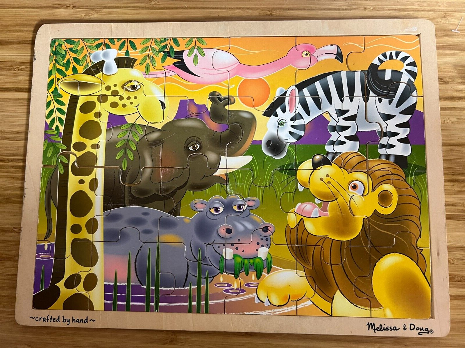 5 ft. 50 PC Dino Puzzle + 2 – 24 pc Wooden Puzzle by Melissa & Doug +