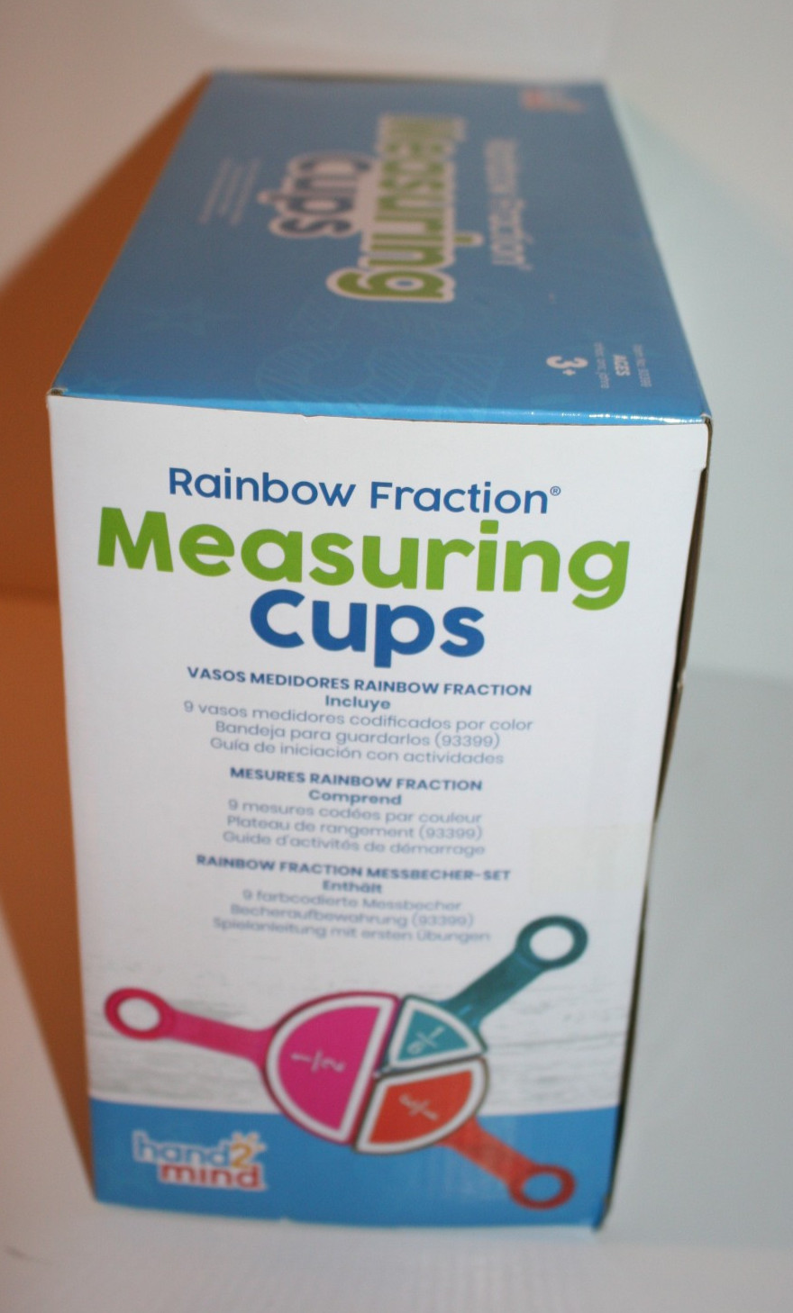 Hand2Mind Rainbow Fraction Measuring Cups Educational Cooking Math Homeschool